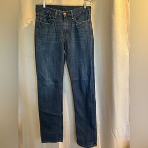 Levi's Dark Blue Straight Jeans. LONG